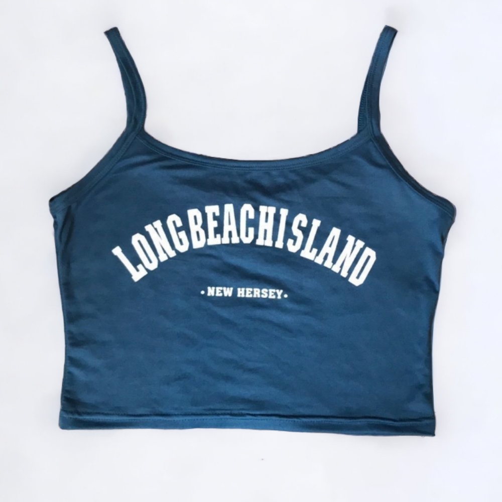 ROMWE -- Long Beach Island New Hersey Crop Tank Top